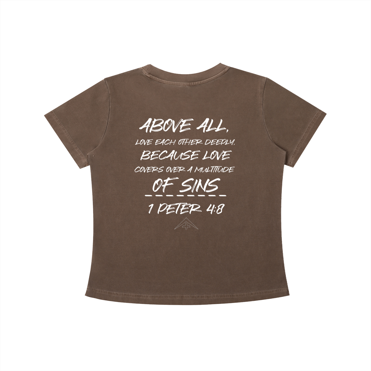 Womens 1 Peter 4:8 Wash Slim Fit T-shirt