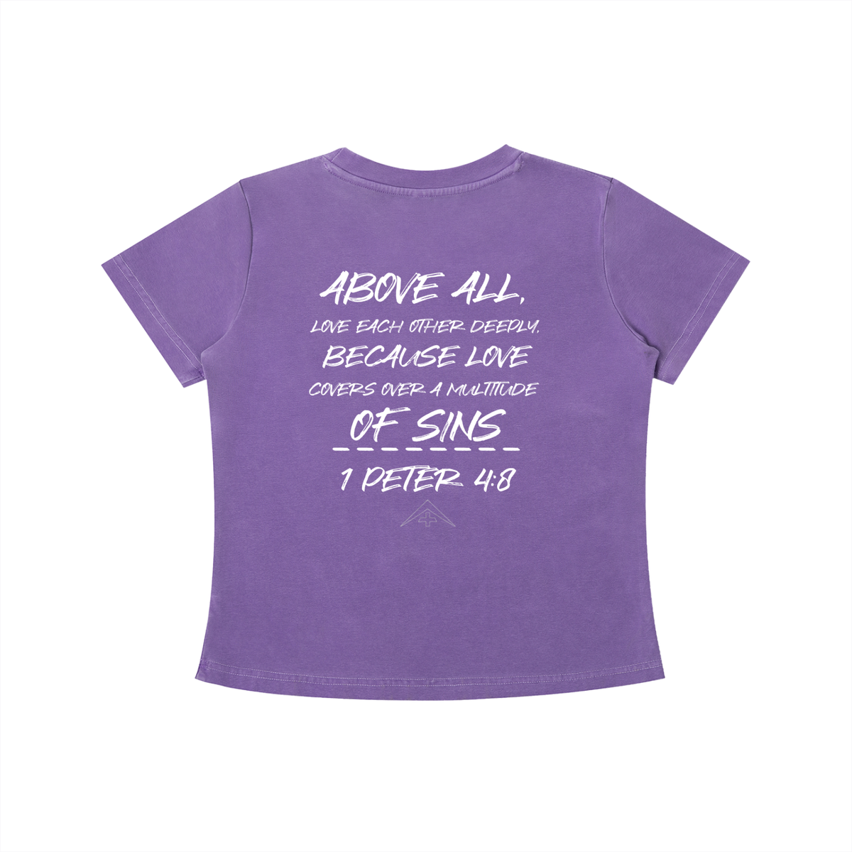 Womens 1 Peter 4:8 Wash Slim Fit T-shirt
