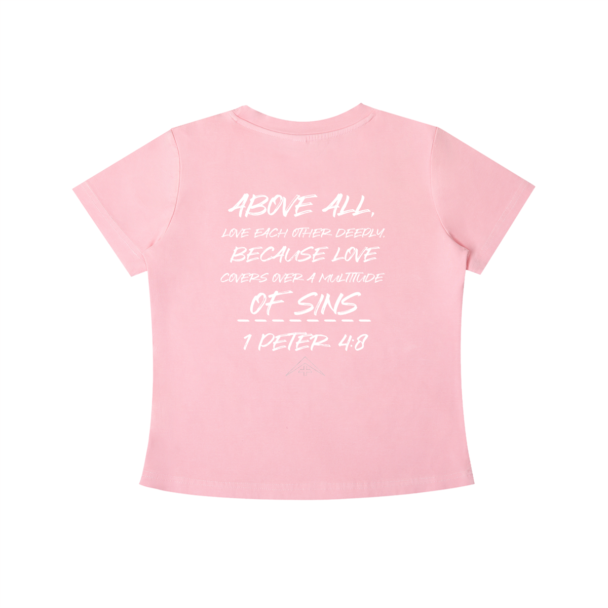 Womens 1 Peter 4:8 Wash Slim Fit T-shirt