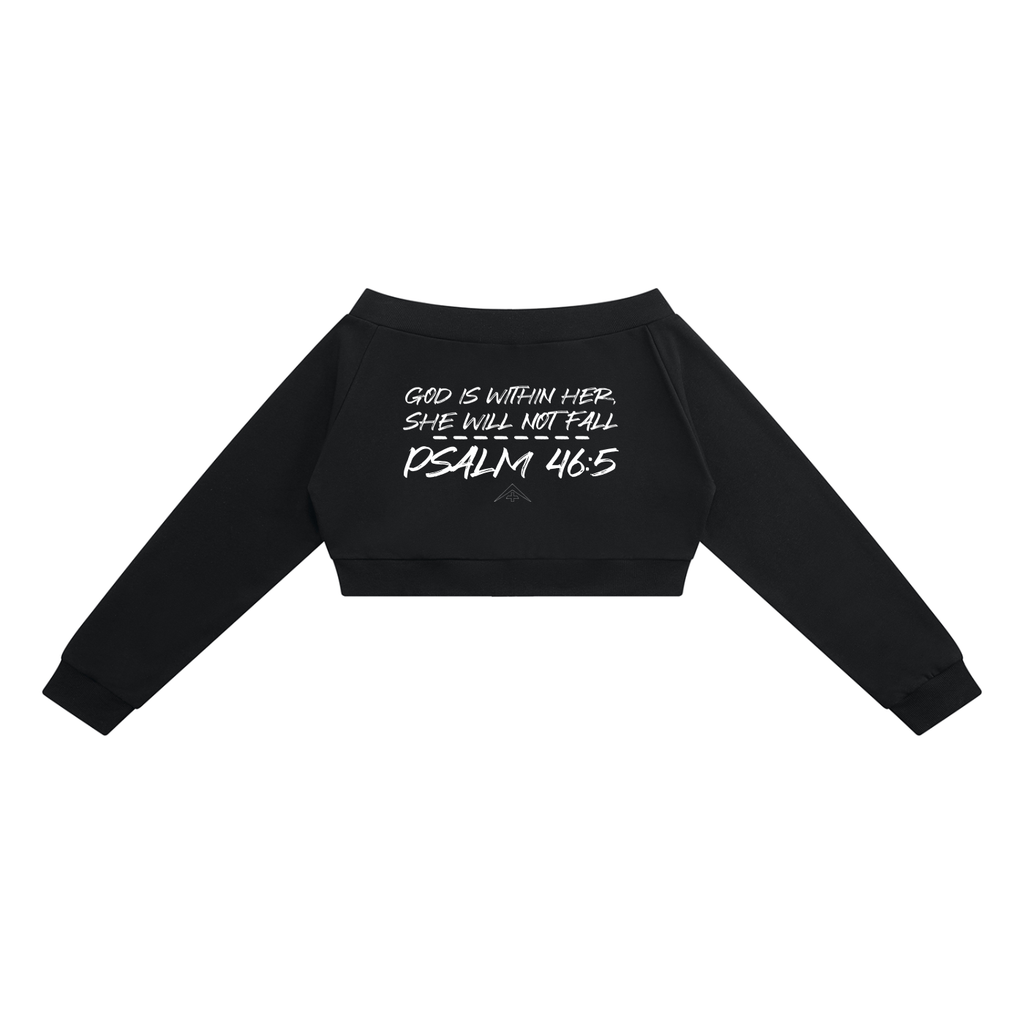 Women's Psalm 46:5 Off-Shoulder Full Zip Hoodie