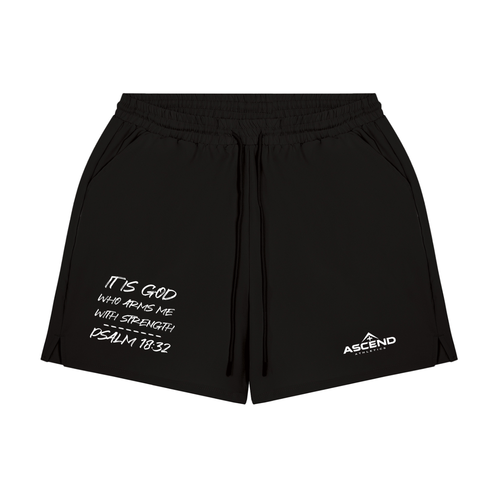 Men’s Psalm 18:32 Lined Performance Shorts