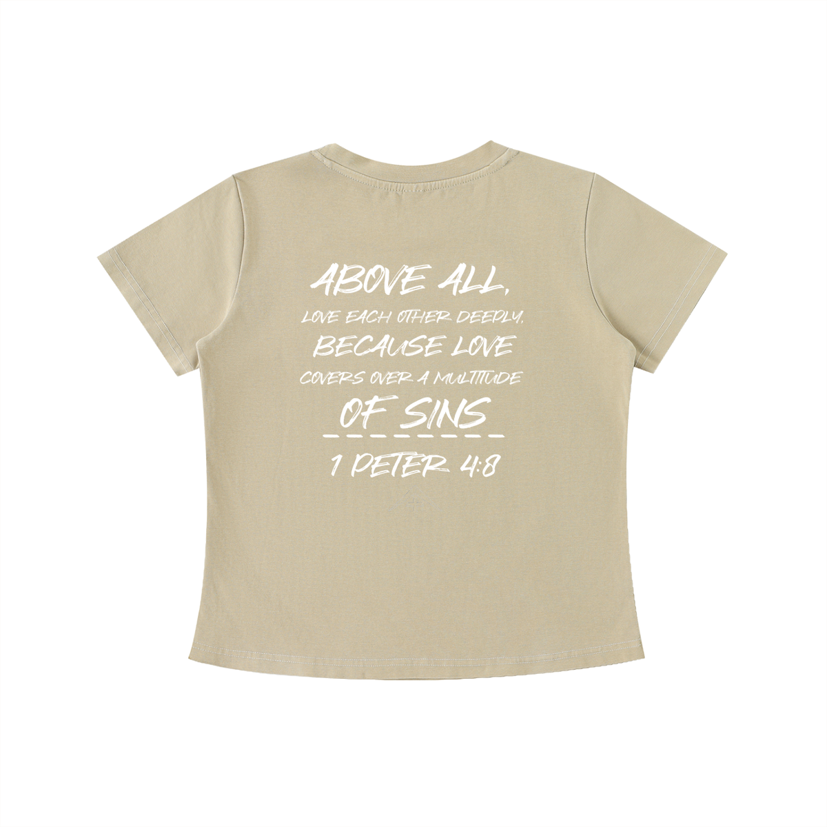 Womens 1 Peter 4:8 Wash Slim Fit T-shirt