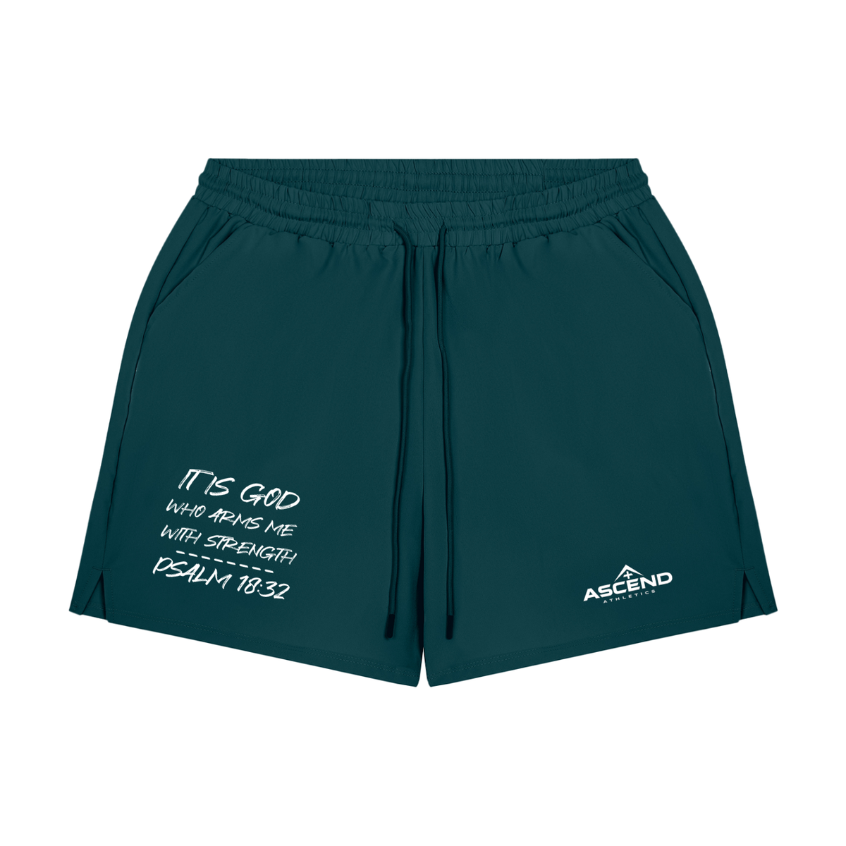 Men’s Psalm 18:32 Lined Performance Shorts